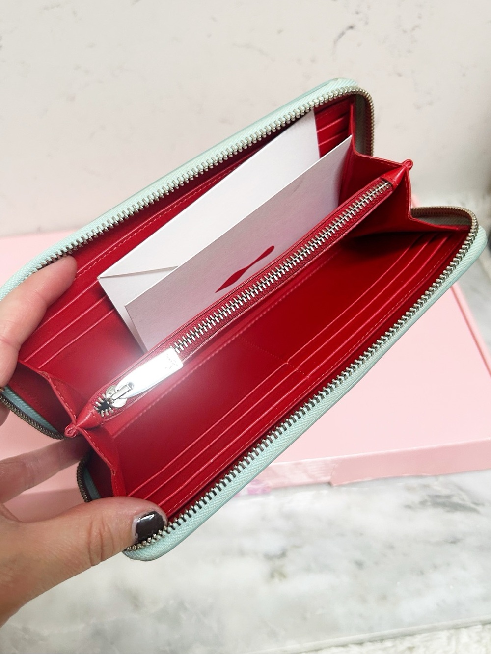 Authentic Christian Louboutin RARE Pastel Panettone Spike Continental Zip Wallet - Picture 7 of 13